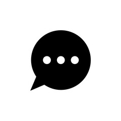 Fototapeta premium Message solid icon for communication exchange