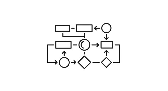 Flowchart Diagram Vector Graphic, Business Process Flow Chart, Organization Chart
