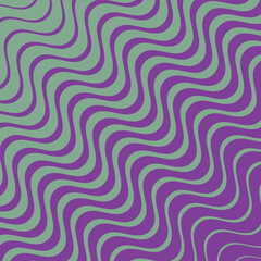 Fototapeta premium Abstract water green colour and purple colour seamless halftone thik to thin diagonal wave line pattern used for as background. Vector illustration..