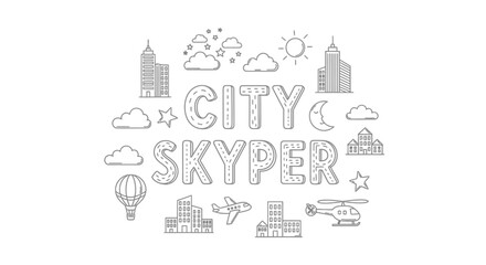 Fototapeta premium City Skyper Logo Illustration Design.