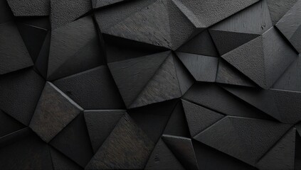 A striking black geometric pattern creates a textured and modern visual experience.