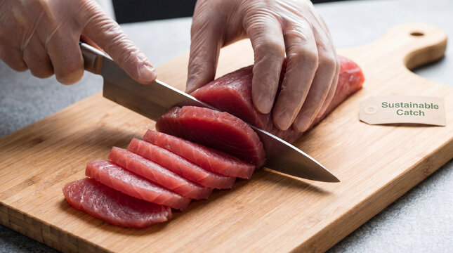 World Tuna Day premium tuna sashimi plating emphasizing sustainable sourcing for responsible seafood consumption and marine conservation awareness in culinary industry