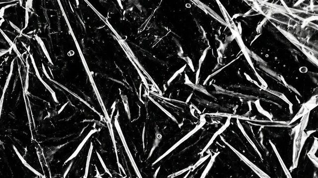 Dynamic Crinkled Plastic Wrap Overlay Background