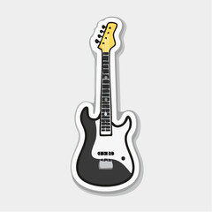 Obraz premium Stylized Electric Guitar Sticker