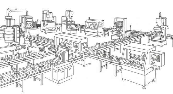 vector illustration of an industrial building