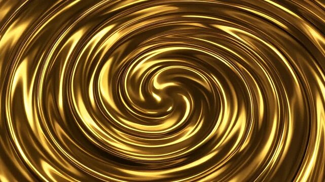 Abstract loop ripple gold 3d wave