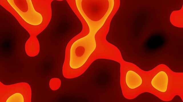 Flowing lava lamp video with bright reds and oranges, swirling in hypnotic patterns and intense color gels
