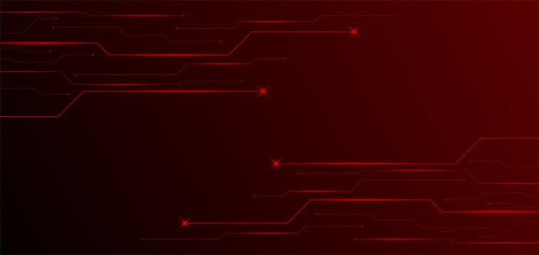 An abstract technology circuit board pattern featuring glowing blue digital lines and vector shapes on a black backdrop for a modern business computer science wallpaper design