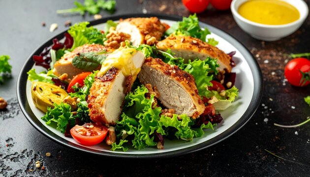 Crunchy Chicken Bowl mit Honig-Senf