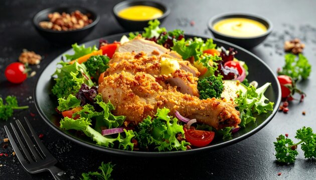 Crunchy Chicken Bowl mit Honig-Senf