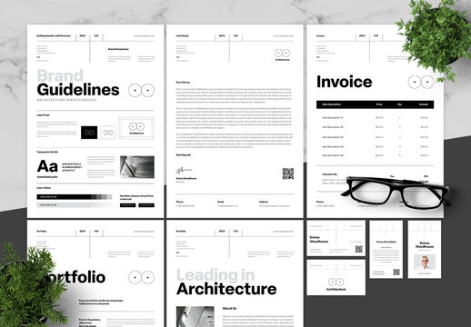 Gray And Black Architecture Service Brand Guidlines