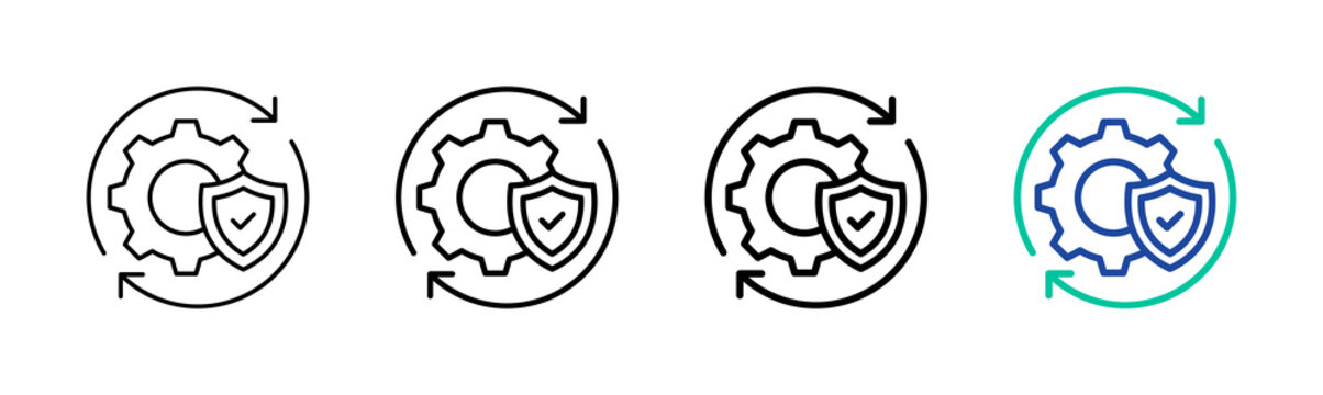 Policy Execution Icon Collection Different Style Outline