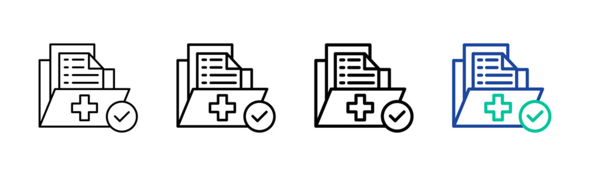 Record Keeping Icon Collection Different Style Outline