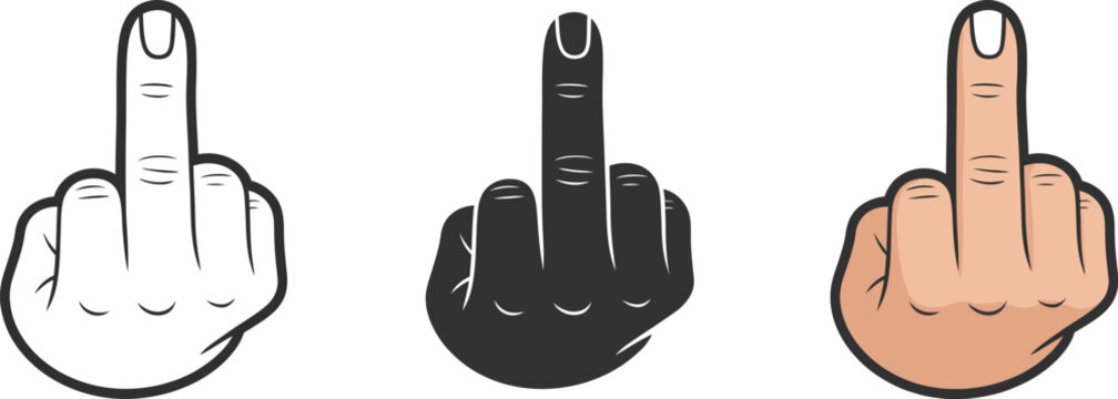Hand, expressive gesture icon set for communication and UI interaction, modern vector illustration.