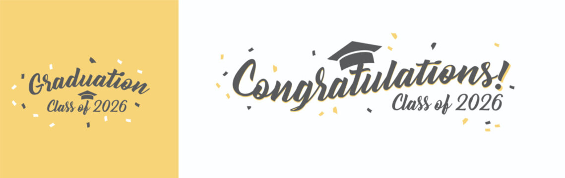Celebrate the Class of 2026 Graduation Quotes Background design