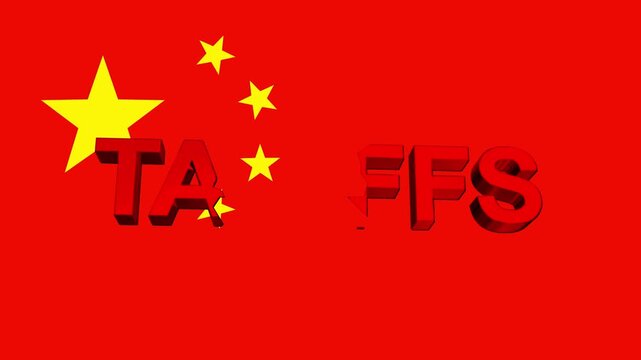 Red Flag of China: The vibrant red flag of China, adorned with five golden stars, proudly displays text against its bold backdrop. A symbol of national unity and cultural identity.