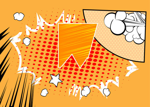 Cartoon background, comic book backdrop. Retro vector comics pop art design.
