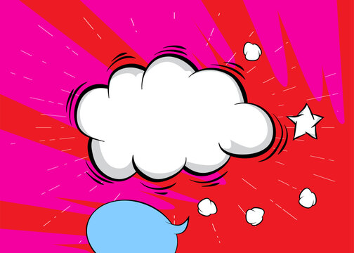 Cartoon background, comic book backdrop. Retro vector comics pop art design.