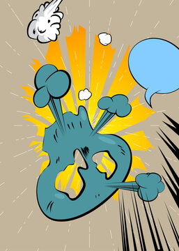Cartoon background, comic book backdrop. Retro vector comics pop art design.