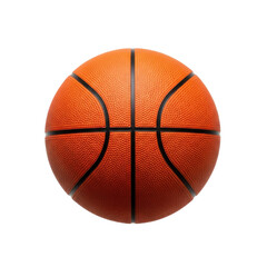 Fototapeta premium Classic Orange Basketball Isolated on White Background with Detailed Texture