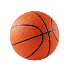 Fototapeta premium Classic orange basketball ball isolated on white background, studio shot of sports equipment