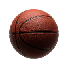 Obraz premium Classic Orange Basketball Ball Isolated on White Background with Fine Texture