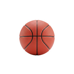 Fototapeta premium Classic orange basketball isolated on a plain white background
