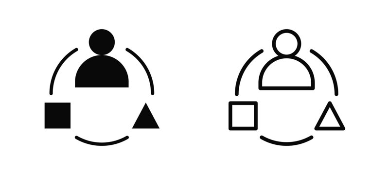 Diversity and Inclusion Simple and clear vector icon multi style outline and glyph