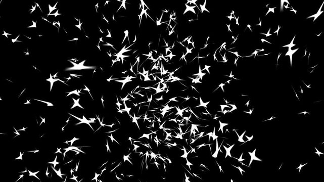 black and white background with stars motion video.