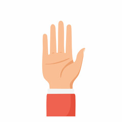 Obraz premium Open Hand Gesture Illustration