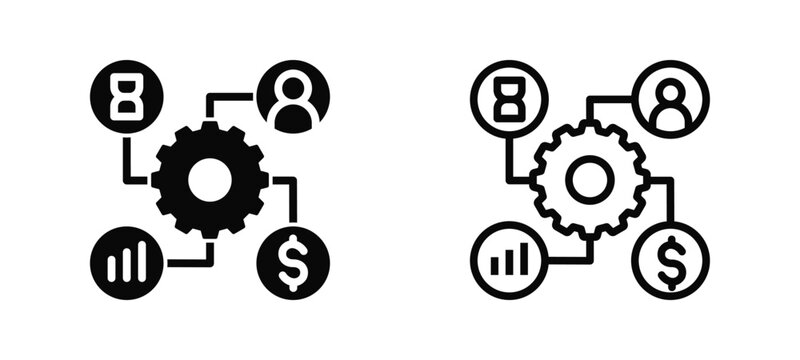 Program Coordination Simple and clear vector icon multi style outline and glyph