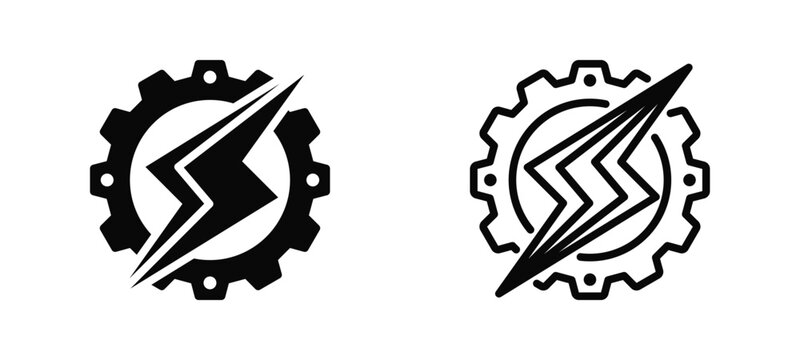 Power Engineering Simple and clear vector icon multi style outline and glyph