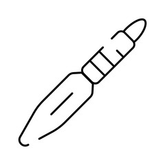 Obraz premium Beauty cosmetic tool outline icon on a white background, useful for illustrating concepts of personal care, grooming, professional salon services, and self enhancement