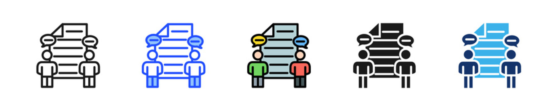 Client Brief Icon Collection With Multiple Styles