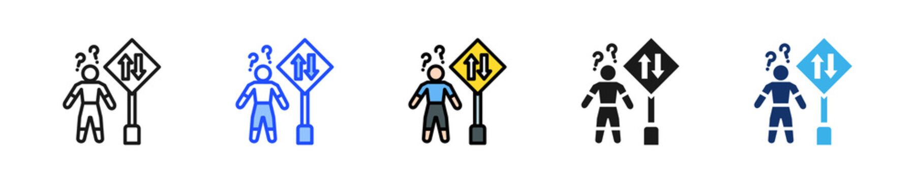 Decision Point Icon Collection With Multiple Styles