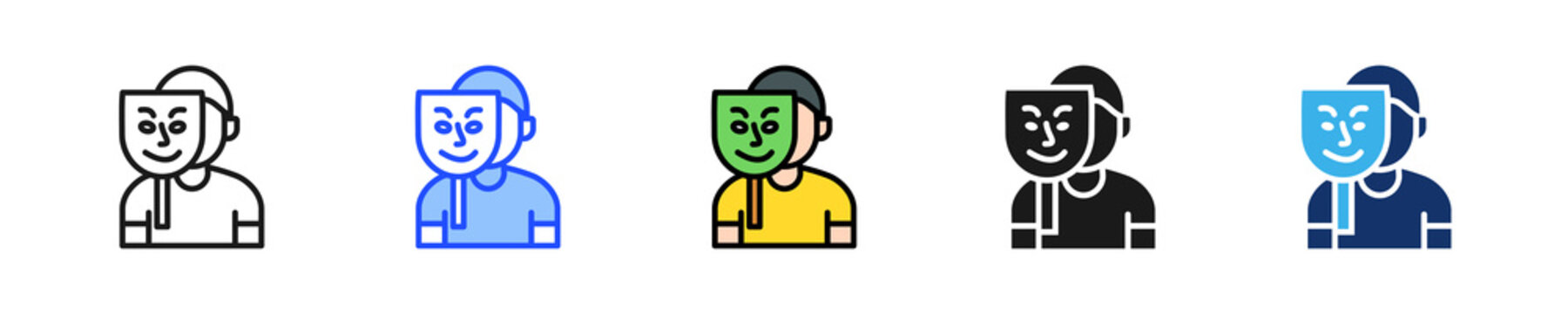 Imposter Syndrome Icon Collection With Multiple Styles