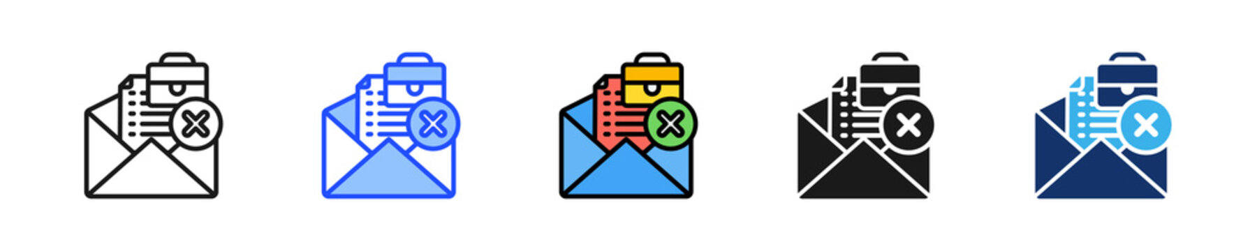 Resignation Choice Icon Collection With Multiple Styles