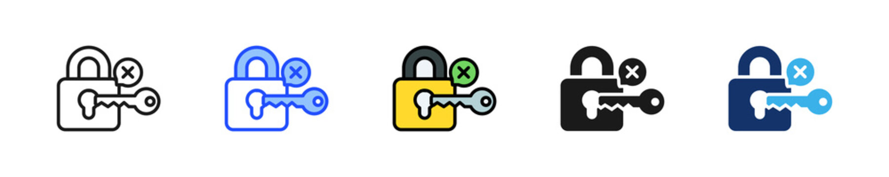 Skill Mismatch Icon Collection With Multiple Styles