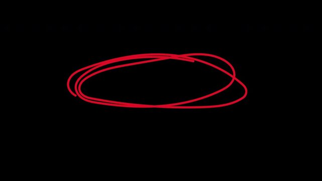 Looping hand-drawn brush highlight marker overlay on alpha channel background 4K resolution.