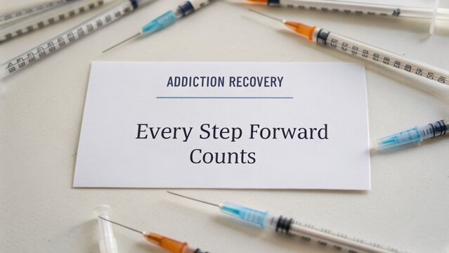 Inspirational Message for Addiction Recovery Journey Emphasizing Importance of Every Step Forward Counts in Healing Process