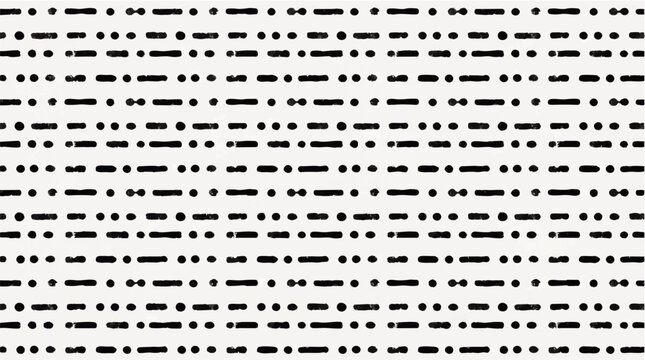 Abstract Background Pattern of Small Dots and Dashes in a Repeating Grid Structure