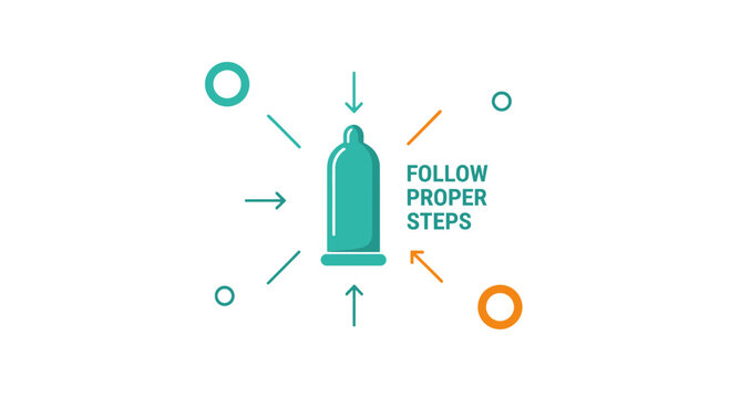 Vector condom icon, safety guide, health illustration, protective measures, sexual wellness graphics