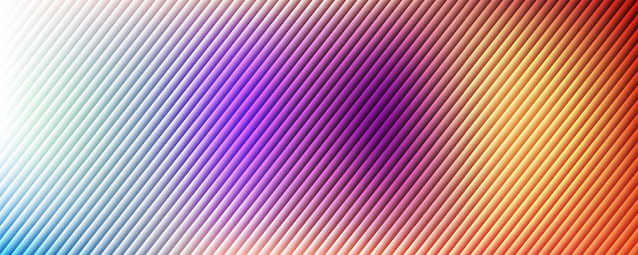 Futuristic neon ribbed fractal glass waves textures blend into mesmerizing gradient. Bold and dynamic design blending bright colors and geometry visuals full of energy and rhythm. Vector illustration