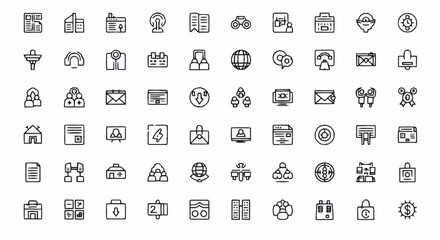 Fototapeta premium Various business and technology icons.