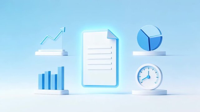 Business data analytics icons