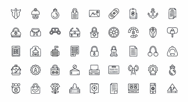 Collection of various business icons.
