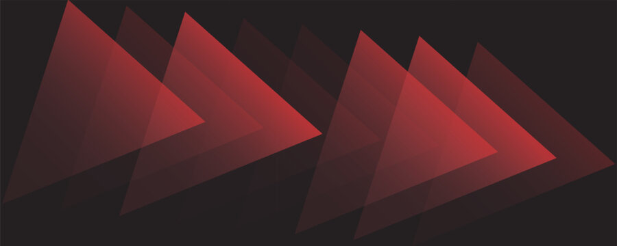 3D red abstract background overlap layer on dark space with glowing arrows effect decoration. Modern graphic design element cutout shape style concept for web banner, flyer, card, or brochure cover