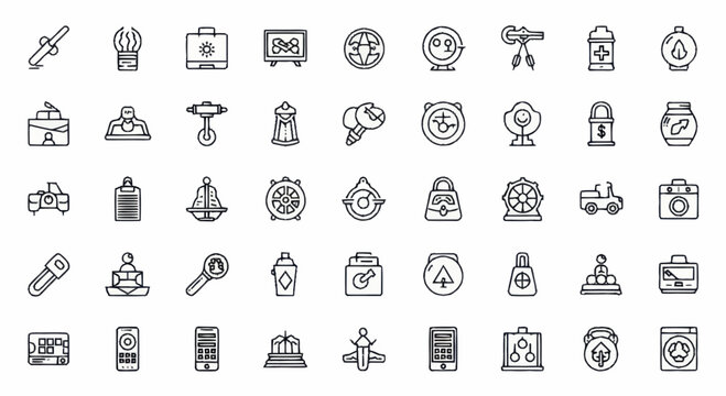 Collection of various business icons.