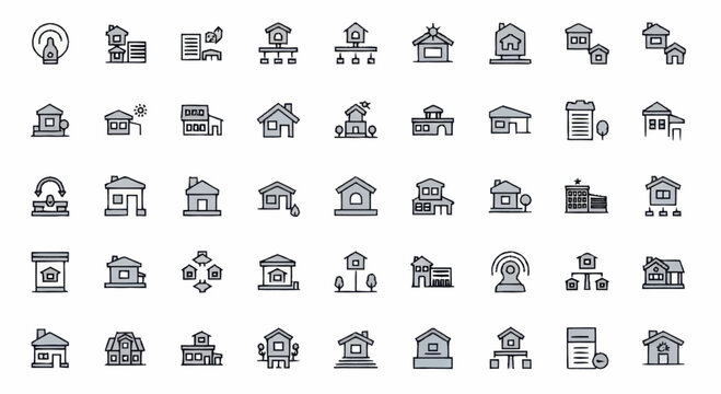 Collection of various business icons.