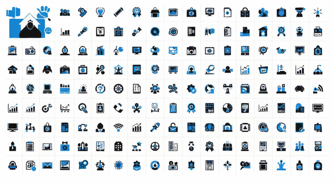 Collection of various computer icons.